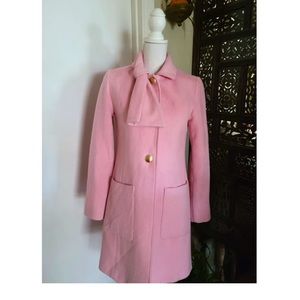 Beautiful pink wool Carol Andersen knee length pink  coat, Size 6